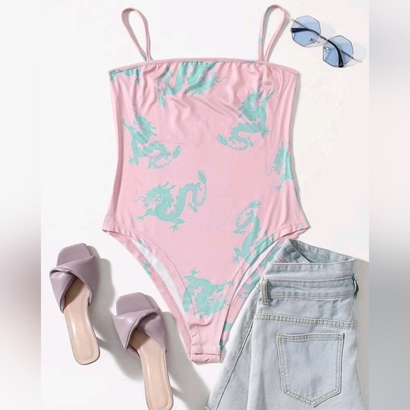 SHEIN Pants & Jumpsuits Dragon Pastel Bodysuit Poshmark